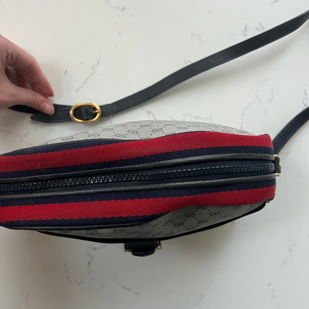 Vintage Gucci Crossbody Bag navy and red - Picture 6 of 6